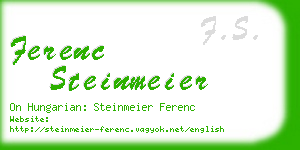 ferenc steinmeier business card